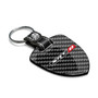 Dodge SRT-8 Logo Real Black Carbon Fiber Large Shield-Style Key Chain