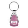 Jeep Grill Logo Burgundy Tear Drop Key Chain