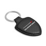 Dodge Durango Soft Real Black Leather Shield-Style Key Chain