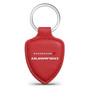 Dodge Durango Soft Real Red Leather Shield-Style Key Chain