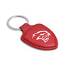 Dodge SRT Hellcat Soft Real Red Leather Shield-Style Key Chain