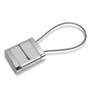 Dodge Stripes Logo Metal Silver Chrome Cable Car Key Chain Ring Fob