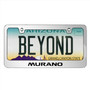 Nissan Murano 3D Embossed Letters Mirror Chrome Metal License Plate Frame