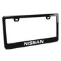 Nissan Name Black Real 3K Carbon Fiber Finish ABS Plastic License Plate Frame