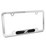 Nissan 350Z Z Carbon Fiber insert Chrome Stainless Steel License Plate Frame