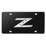 Nissan 350Z Z 3D Brush Metal Look Logo Black Stainless Steel License Plate