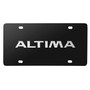 Nissan Altima 3D Brush Metal Look Logo Black Stainless Steel License Plate