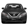 Nissan Sentra 3D Brush Metal Look Logo Black Stainless Steel License Plate