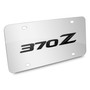 Nissan 370Z 3D Black Logo Mirror Chrome Stainless Steel License Plate