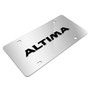 Nissan Altima 3D Black Logo Mirror Chrome Stainless Steel License Plate