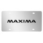 Nissan Maxima 3D Black Logo Mirror Chrome Stainless Steel License Plate