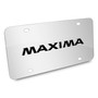 Nissan Maxima 3D Black Logo Mirror Chrome Stainless Steel License Plate