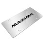 Nissan Maxima 3D Black Logo Mirror Chrome Stainless Steel License Plate