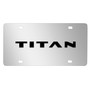 Nissan Titan Name 3D Black Logo Mirror Chrome Stainless Steel License Plate