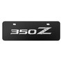 Nissan 350Z 3D European Look Half-Size Black Stainless Steel License Plate