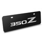 Nissan 350Z 3D European Look Half-Size Black Stainless Steel License Plate