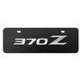 Nissan 370Z in 3D European Look Half-Size Black Stainless Steel License Plate