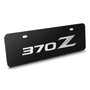 Nissan 370Z in 3D European Look Half-Size Black Stainless Steel License Plate