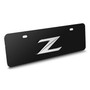Nissan 370Z Z Logo European Look Half-Size Black Stainless Steel License Plate