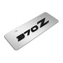 Nissan 370Z 3D European Look Half-Size Chrome Stainless Steel License Plate