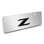 Nissan 370Z Z Logo European Look Half-Size Chrome Stainless Steel License Plate