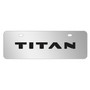 Nissan Titan 3D European Look Half-Size Chrome Stainless Steel License Plate
