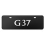 INFINITI G37 3D Name European Look Half-Size Black Stainless Steel License Plate