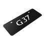 INFINITI G37 3D Name European Look Half-Size Black Stainless Steel License Plate