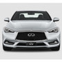 INFINITI Metal Logo European Look Half-Size Black Stainless Steel License Plate