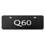 INFINITI Q60 3D Name European Look Half-Size Black Stainless Steel License Plate