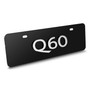 INFINITI Q60 3D Name European Look Half-Size Black Stainless Steel License Plate