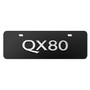 INFINITI QX80 in 3D European Look Half-Size Black Stainless Steel License Plate