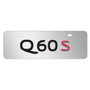 INFINITI Q60S Name in 3D European Look Half-Size Brush Metal License Plate