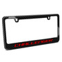 Dodge Challenger in Red Black Real 3K Carbon Fiber Glossy Finish License Plate Frame