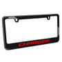 Dodge Charger in Red Black Real 3K Carbon Fiber Glossy Finish License Plate Frame