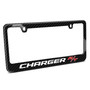 Dodge Charger R/T Black Real 3K Carbon Fiber Glossy Finish License Plate Frame
