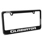 Jeep Gladiator Black Real 3K Carbon Fiber Glossy Finish License Plate Frame