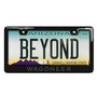 Jeep Wagoneer in 3D Gray on Black Real 3K Carbon Fiber Finish ABS Plastic License Plate Frame