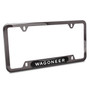 Jeep Wagoneer Black Insert Gunmetal Chrome Stainless Steel License Plate Frame