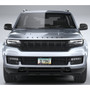 Jeep Wagoneer Black Insert Gunmetal Chrome Stainless Steel License Plate Frame