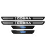 Ford Mustang Cobra Black Real Carbon Fiber 4 Universal Door Sill Protector Plate