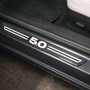 Ford Mustang 5.0 Black Real Carbon Fiber 4 Universal Door Sill Protector Plate