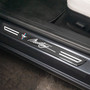 Ford Mustang Script Black Real Carbon Fiber 4 Universal Door Sill Protector