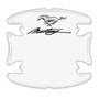 Ford Mustang Script Universal Car Door Handle Cup Protector Clear Decal Stickers, Pair