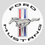 Ford Mustang Circle Logo Perforated Unobstructed View 12" Vinyl Window Film Adhesive Wrap Graphic Decal