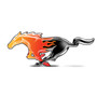 Ford Mustang Flame Pony 4" Full-Color Flexible 3D Clear Dome Decal