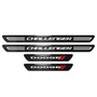 Dodge Challenger Black Real Carbon Fiber 4 Pcs Universal Car Door Sill Step Protector Kick Plates, Set of 4