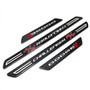 Dodge Challenger R/T Black Real Carbon Fiber 4 Pcs Universal Car Door Sill Step Protector Kick Plates, Set of 4