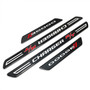 Dodge Charger R/T Black Real Carbon Fiber 4 Pcs Universal Car Door Sill Step Protector Kick Plates, Set of 4