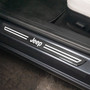 Jeep Black Real Carbon Fiber 4 Pcs Universal Car Door Sill Step Protector Kick Plates, Set of 4